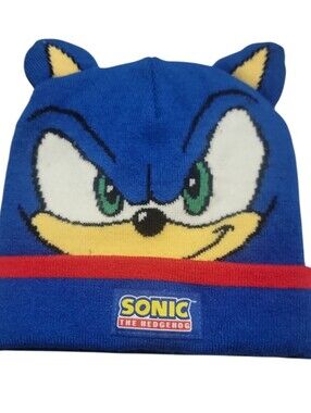 Toddler Sonic the Hedgehog cuffed winter beanie hat